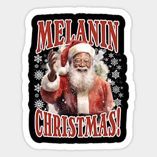 Melanin Christmas! Black Santa Claus Sticker